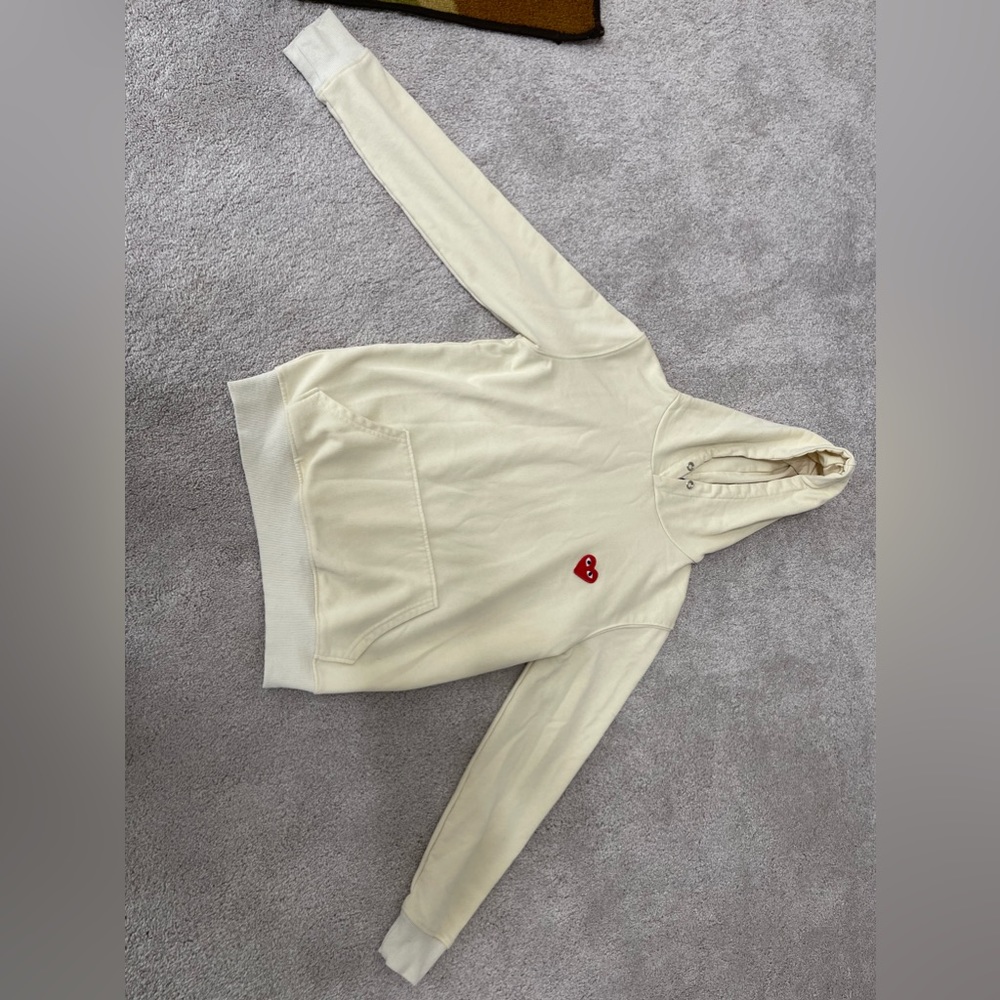 Comme Des Garcons beige hoodie